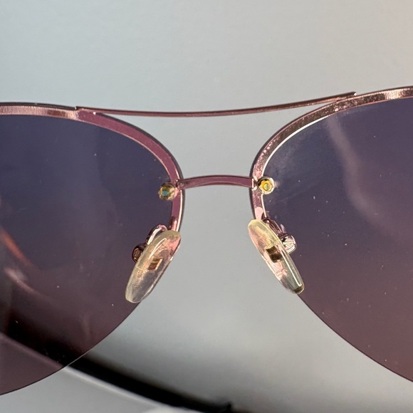 Cole Haan Polarized Aviator Sunglasses Rose Gold Purple Pink Lens CH7033 605 - Picture 12 of 12